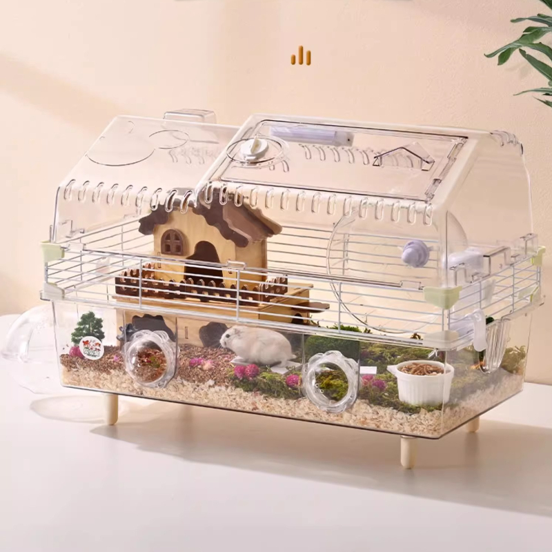 Hamster Cage Wheel - ‌Hamster Cage with Large View -