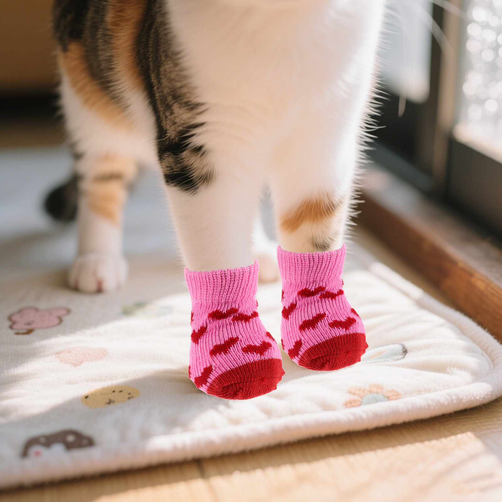 Dog Booties Paw Protector - 8Pcs Pet Booties for Dogs Small