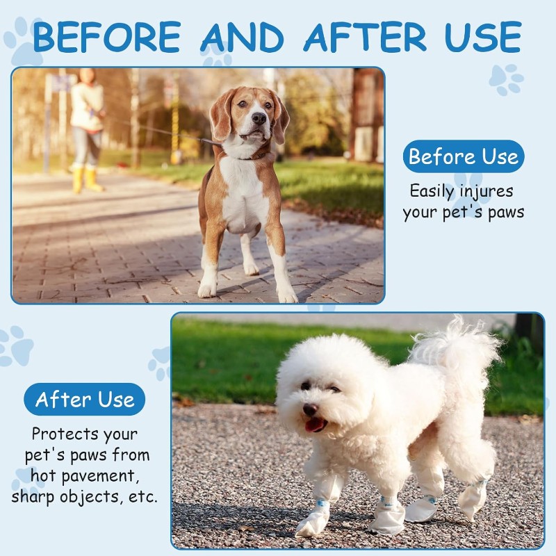 【CHRISTMAS 】Pet Disposable Sho - Dog Booties Paw Protector ulasan dan harga