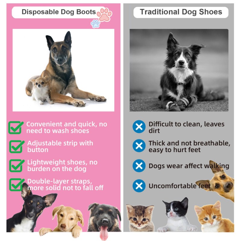 【CHRISTMAS 】Pet Disposable Sho - Dog Booties Paw Protector ulasan dan harga