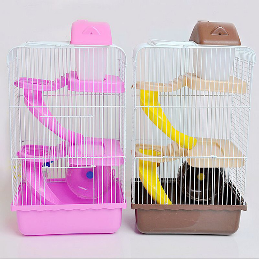 Luxury 3-Tier Slide Design Ham - Hamster Cage Wheel ulasan dan harga