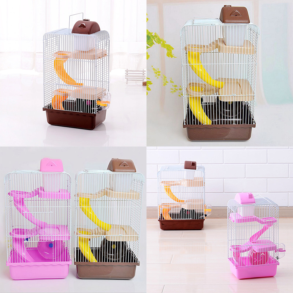 Luxury 3-Tier Slide Design Ham - Hamster Cage Wheel ulasan dan harga