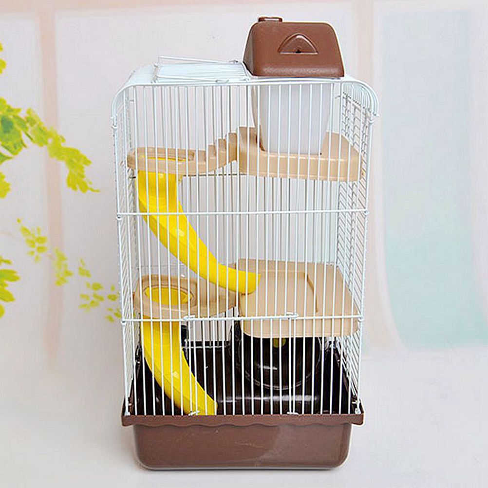 Luxury 3-Tier Slide Design Ham - Hamster Cage Wheel ulasan dan harga