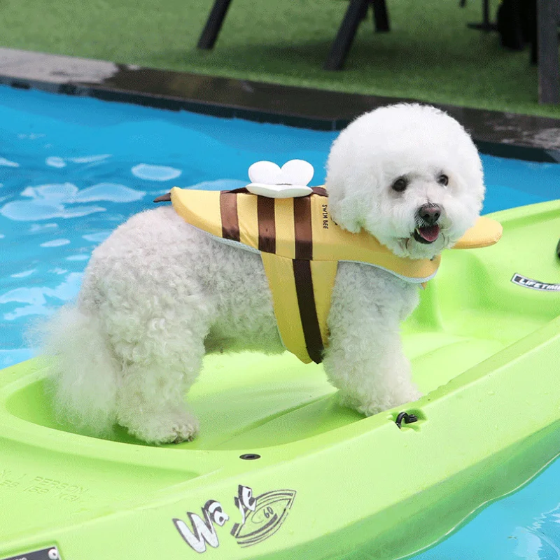 Summer Little Bee Dog Swimsuit - Dog Life Jacket ulasan dan harga