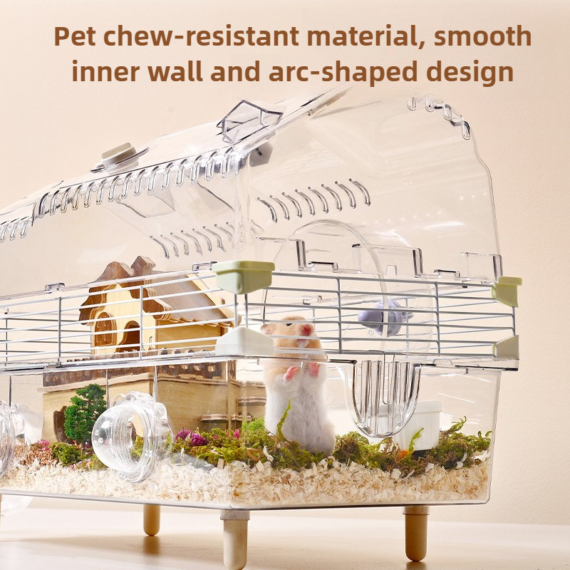 ‌Hamster Cage with Large View  - Hamster Cage Wheel ulasan dan harga
