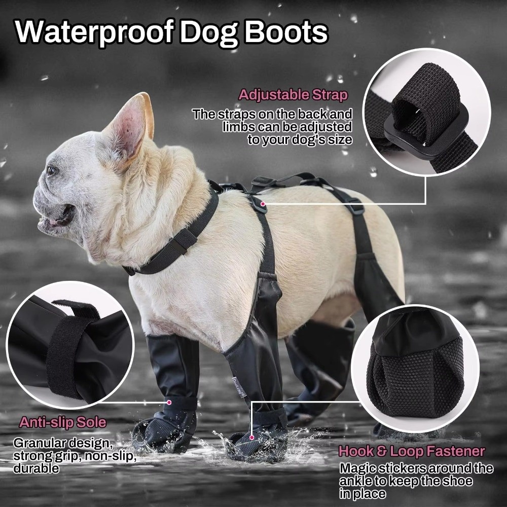 Anti-fall Waterproof Dog Shoes - Dog Booties Paw Protector ulasan dan harga