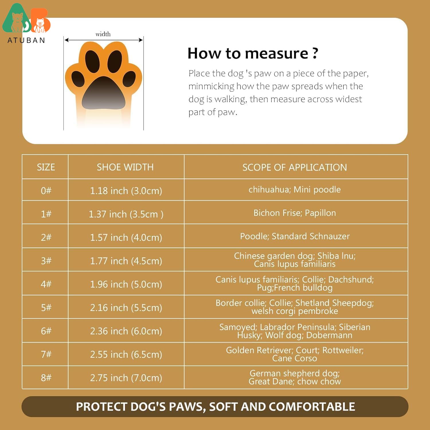 ATUBAN Dog Shoes for Dogs Anti - Dog Booties Paw Protector ulasan dan harga
