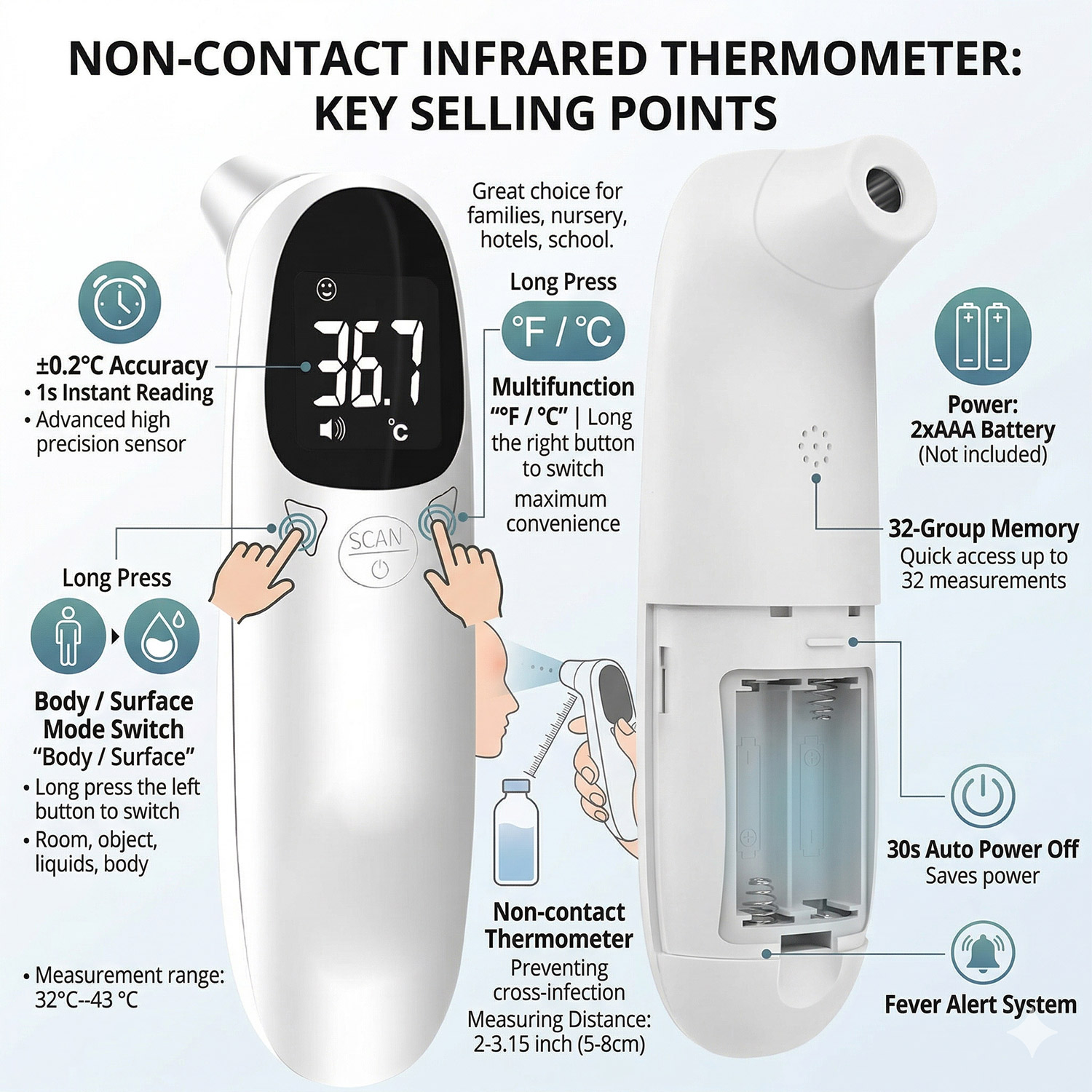 Pet Ear Digital Thermometer No - Pet Supplies Discount ulasan dan harga