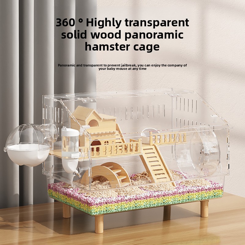 60cm Large Acrylic Hamster Cag - Hamster Cage Wheel ulasan dan harga