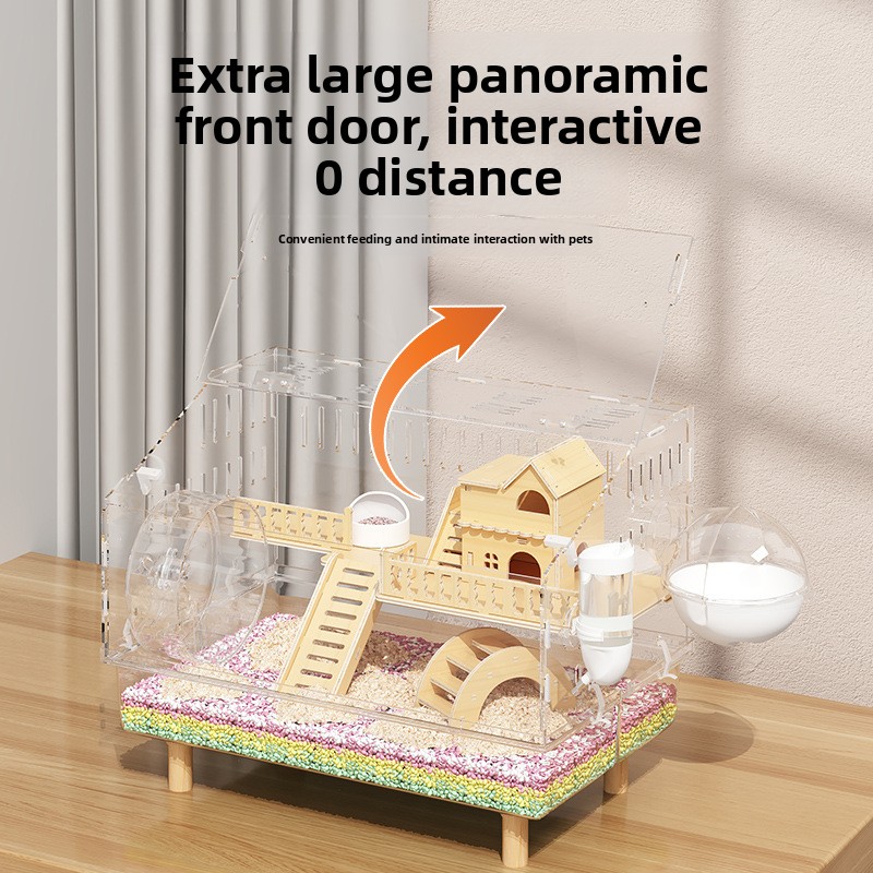 60cm Large Acrylic Hamster Cag - Hamster Cage Wheel ulasan dan harga