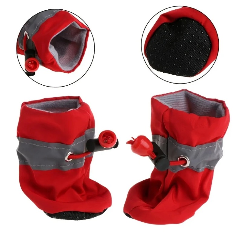 4pcs Pet Dog Rain Boots Water- - Dog Booties Paw Protector ulasan dan harga