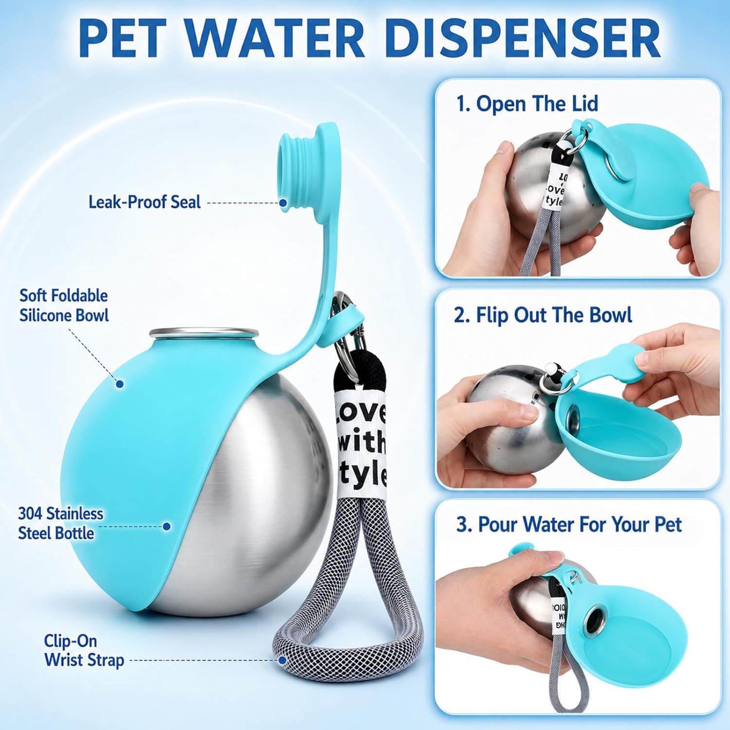 Portable Dog Water Bottle For  - Pet Supplies Co ulasan dan harga