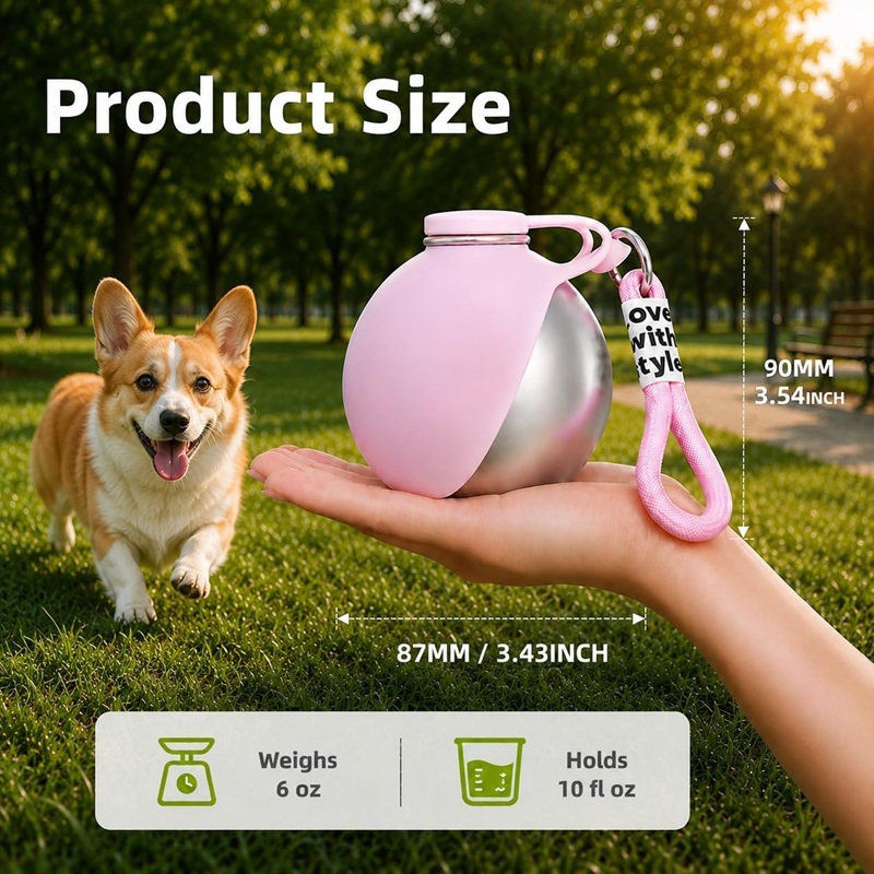 Dog Water Bottle Stainless Ste - Pet Supplies Coupon ulasan dan harga