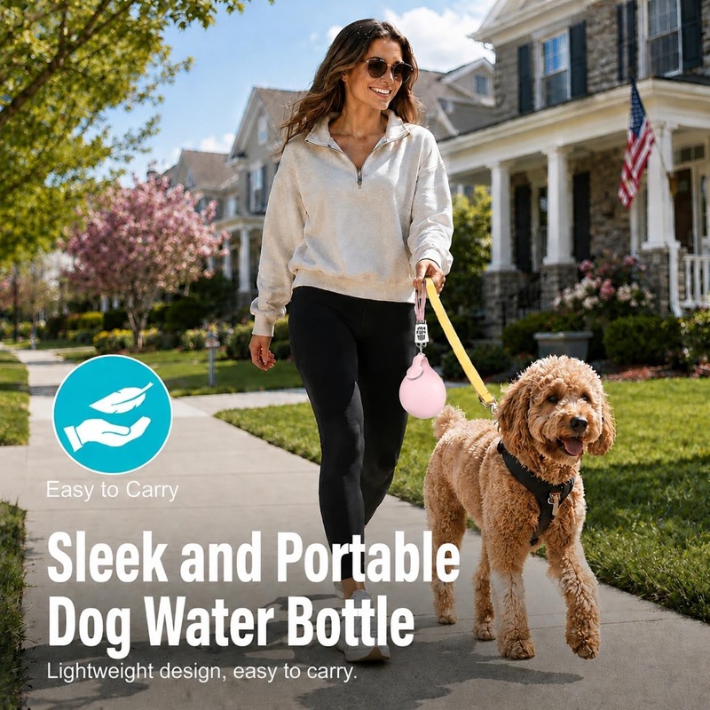 Dog Water Bottle Stainless Ste - Pet Supplies Coupon ulasan dan harga