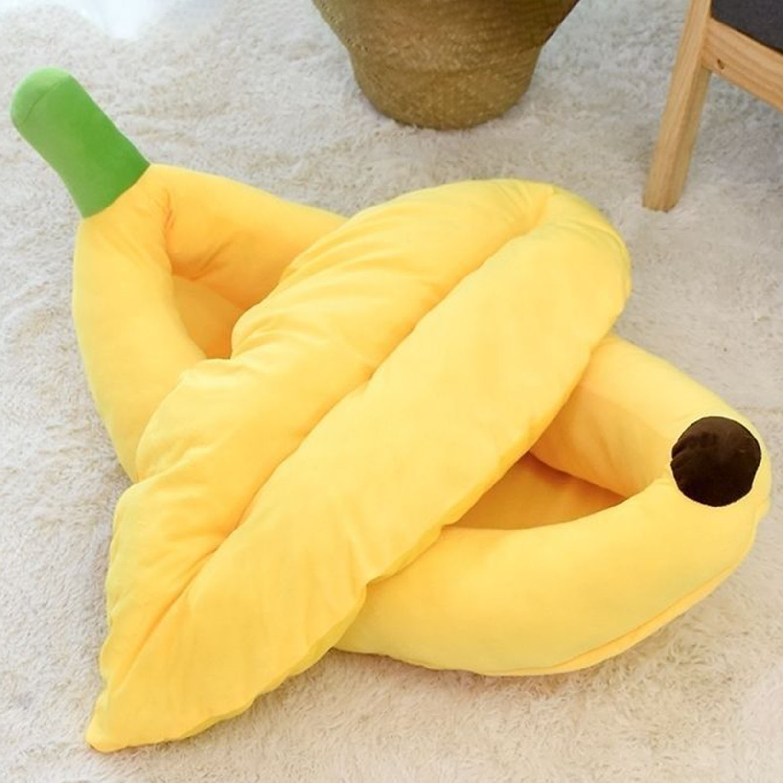 Banana Shaped Dog Bed Breathab - Pet Supplies Coupon ulasan dan harga
