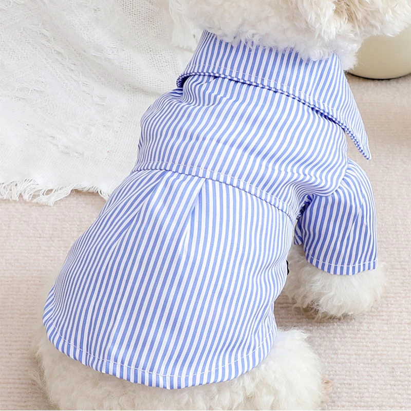 Dog Clothes Bowknot Striped Sh - Pet Supplies Co ulasan dan harga