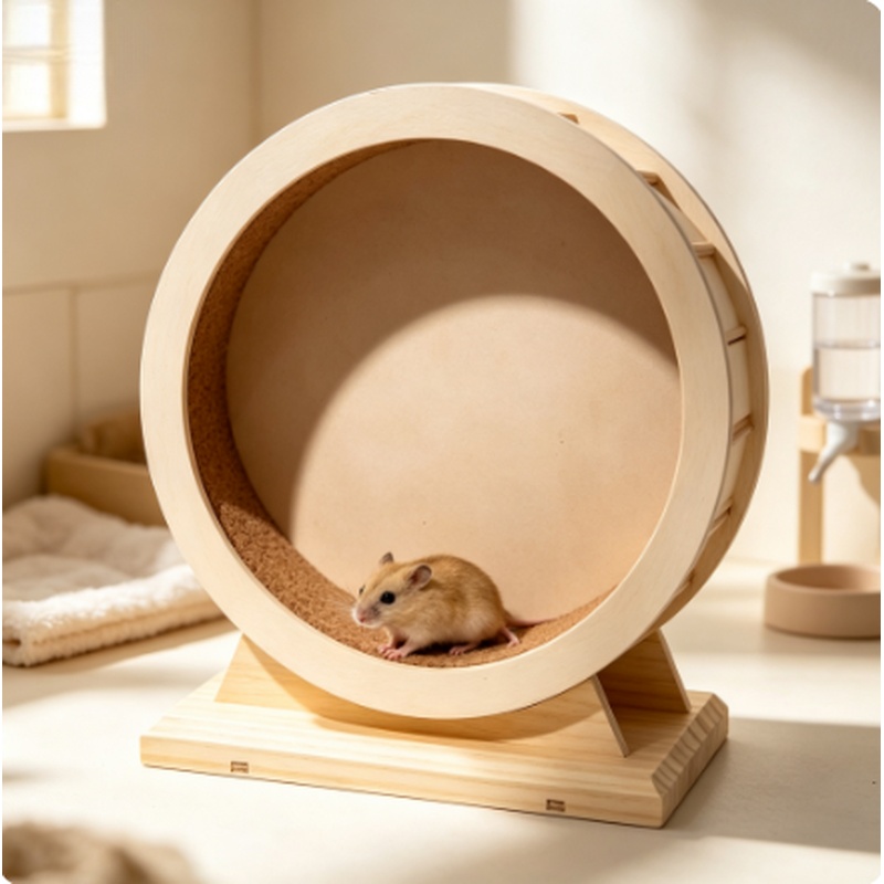 Mute Wooden Hamster Exercise W - Hamster Cage Wheel ulasan dan harga