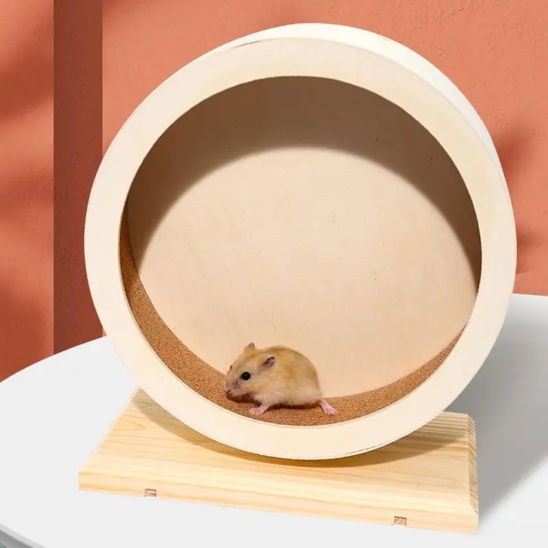 Mute Wooden Hamster Exercise W - Hamster Cage Wheel ulasan dan harga