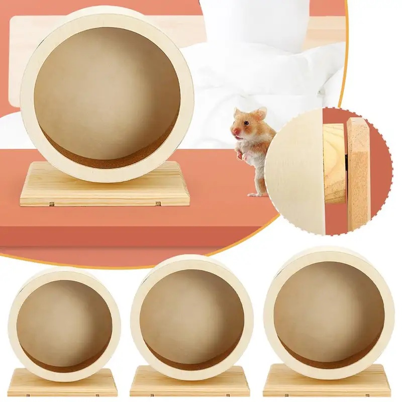 Mute Wooden Hamster Exercise W - Hamster Cage Wheel ulasan dan harga